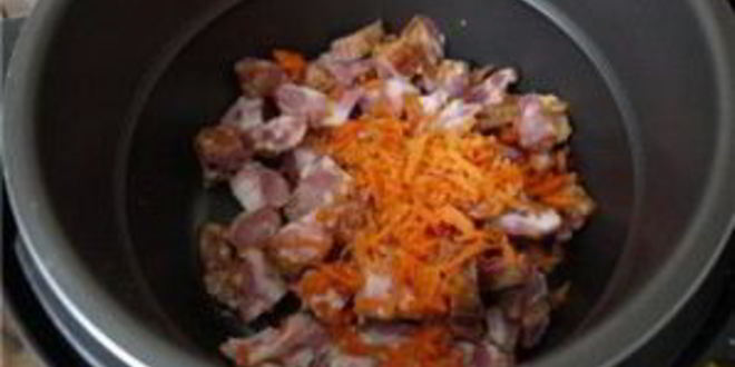 Рецепт гороховой каши с мясом в мультиварке