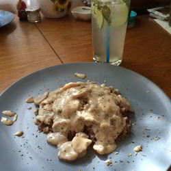 Рецепт Гречки с грибами и белым соусом