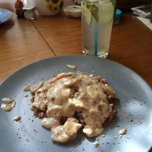 Рецепт Гречки с грибами и белым соусом