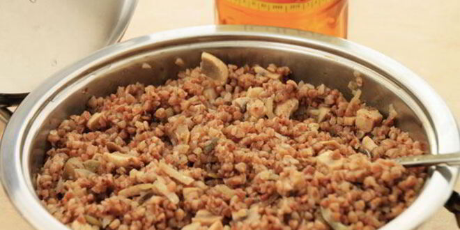 Рецепт гречки с грибами и семечками