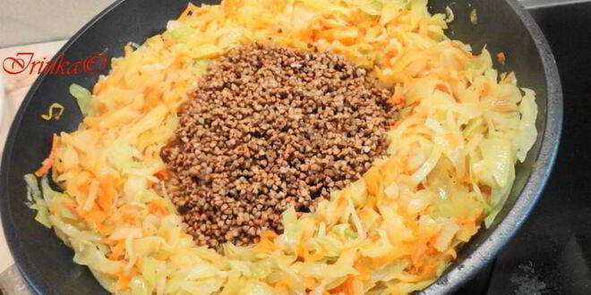 Рецепт гречки с капустой и овощами