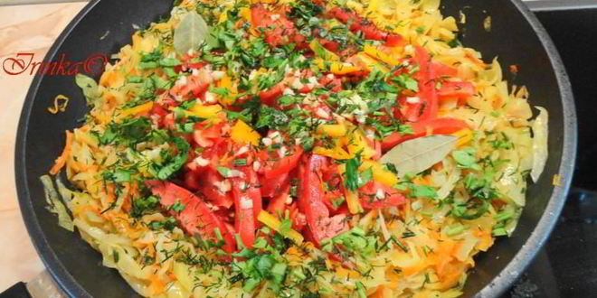 Рецепт гречки с капустой и овощами