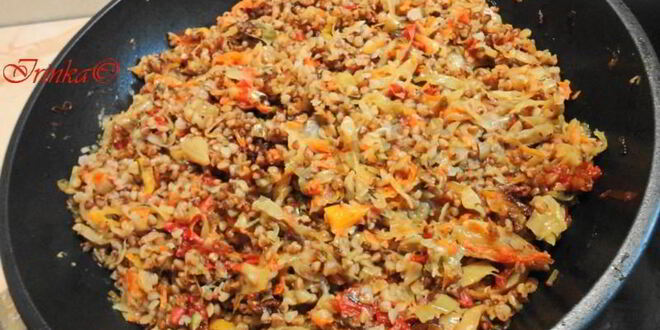 Рецепт гречки с капустой и овощами