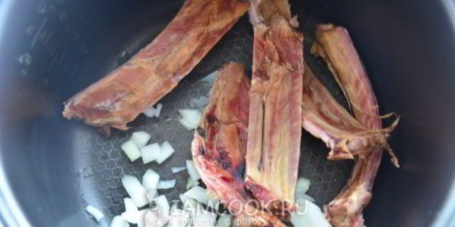 Рецепт гречки с копчеными ребрышками