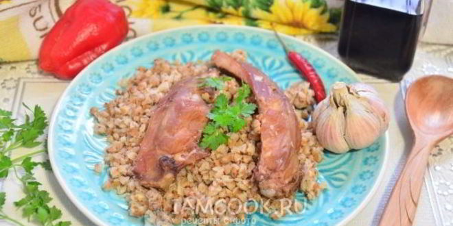 Рецепт гречки с копчеными ребрышками