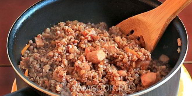 Рецепт гречки с куриным филе