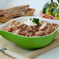 Рецепт Гречки с курицей в рукаве