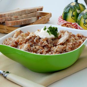 Рецепт Гречки с курицей в рукаве