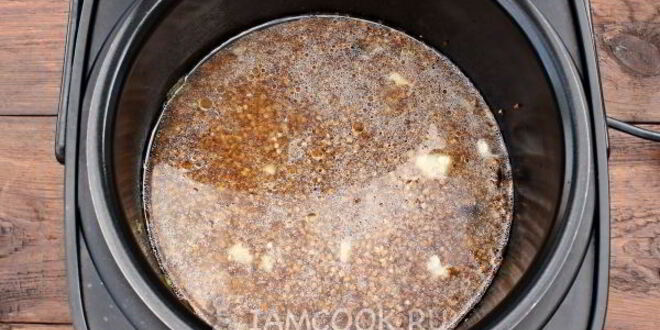 Рецепт гречки с мясом и грибами в мультиварке