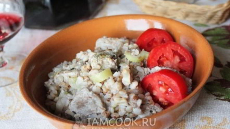 Рецепт гречки с мясом, тушеная в сметане