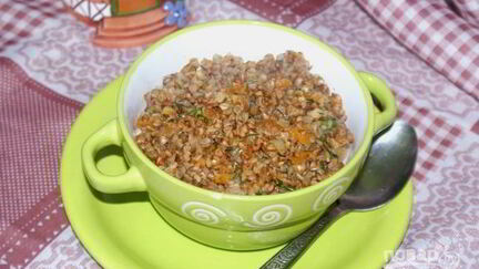 Рецепт Гречки с овощами и чесноком