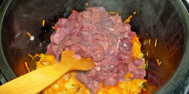 Рецепт гречки с печенью в мультиварке