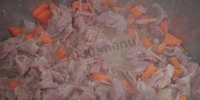 Рецепт гречки с тушенкой ветчиной в мультиварке