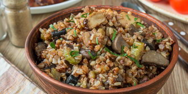 Рецепт гречневой каши с лесными грибами