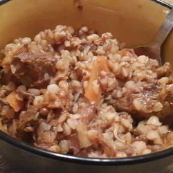 Рецепт очень мясной томленой гречневой каши