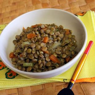 Рецепт Каши из зеленой чечевицы