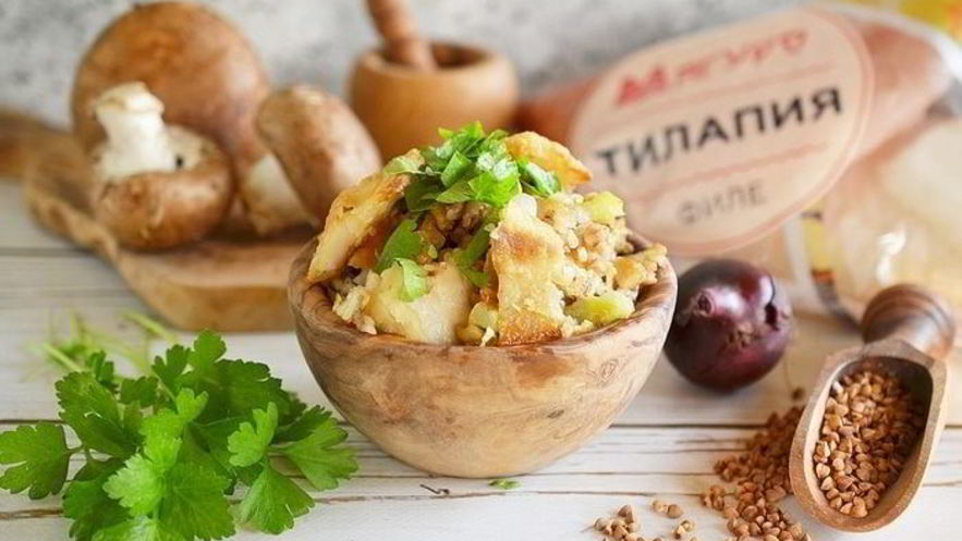 Рецепт каши по-сибирски постная с рыбой