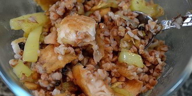 Рецепт каши по-сибирски постная с рыбой