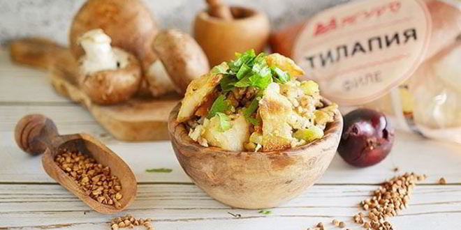 Рецепт каши по-сибирски постная с рыбой