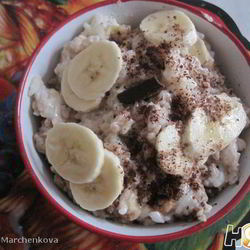 Рецепт Каши рисовой Шоколадно-банановое наслаждение