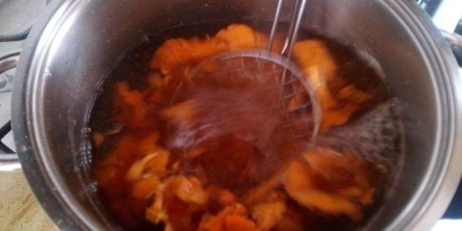 Рецепт поленты с лисичками в сливочном соусе