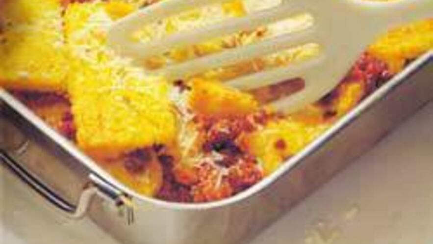 Рецепт поленты с мясным фаршем