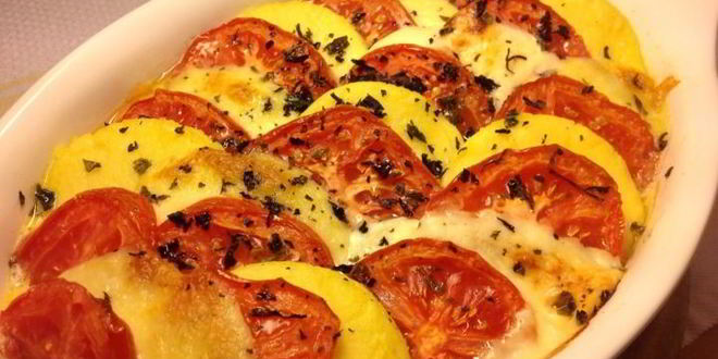 Рецепт поленты, запеченной с помидорами