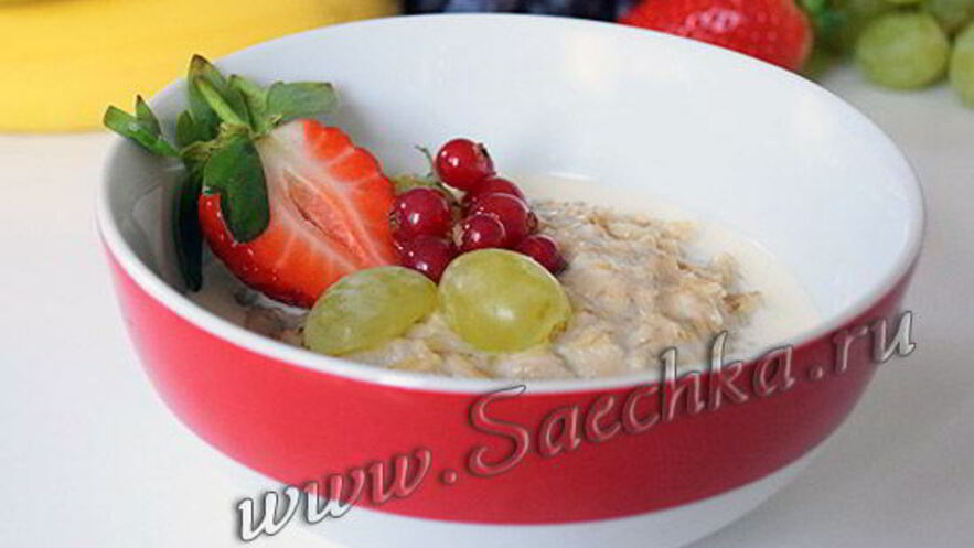 Рецепт овсяной каши на молоке