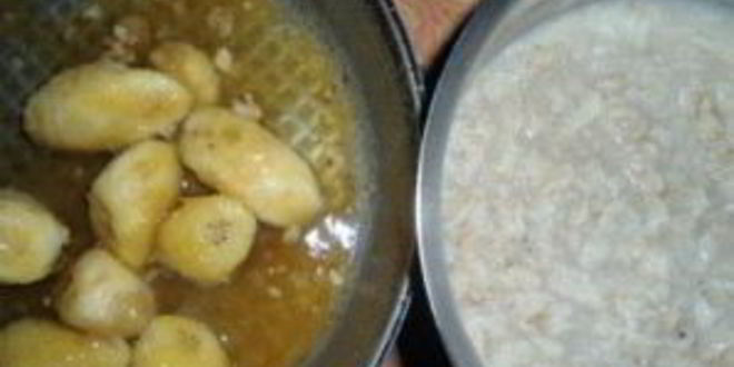 Рецепт овсяной каши с бананом