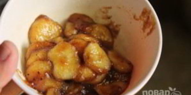 Рецепт овсяной каши с карамелью и бананом