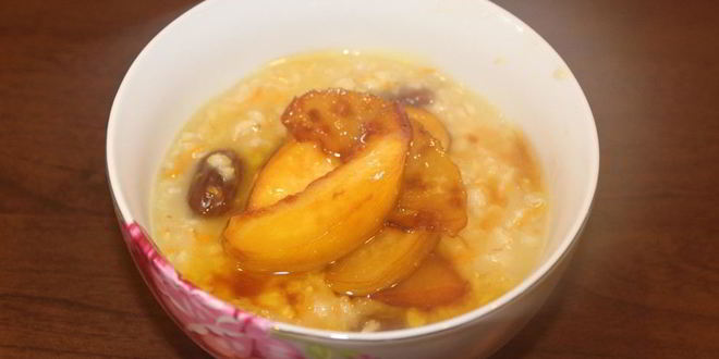 Рецепт овсяной каши с нектаринами