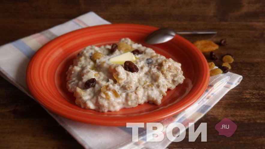 Рецепт овсяной каши с сухофруктами