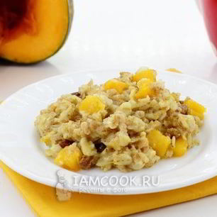 Рецепт Овсяной каши с тыквой