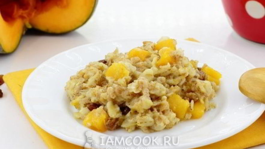 Рецепт овсяной каши с тыквой