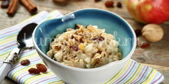 Рецепт овсянки с сухофруктами и орехами