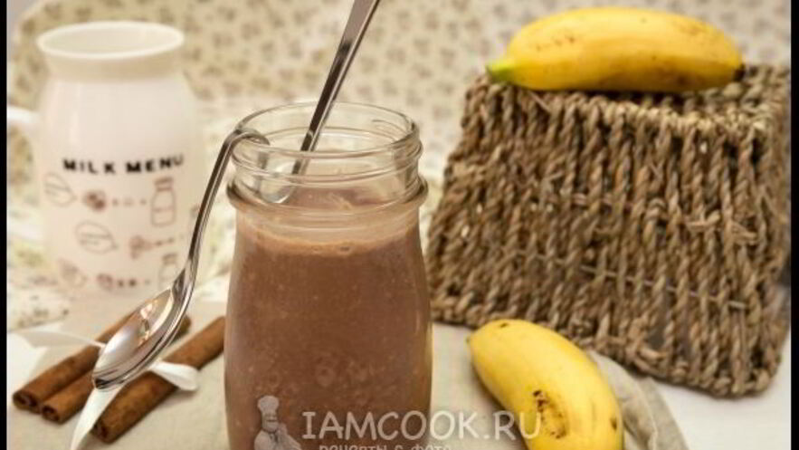 Рецепт овсянки в банке с какао и бананом