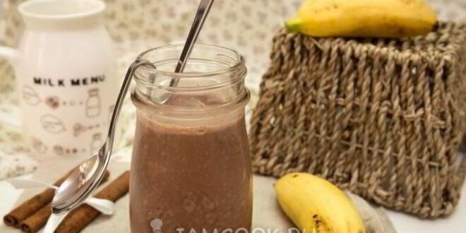 Рецепт овсянки в банке с какао и бананом