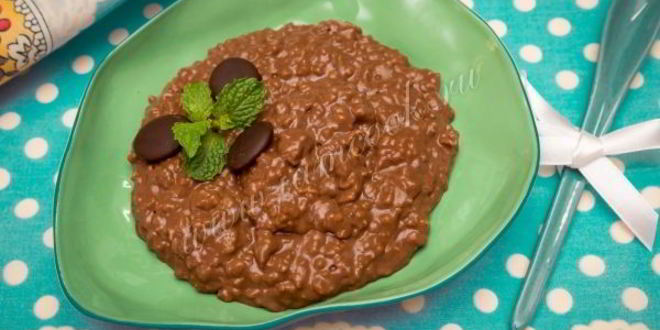 Рецепт шоколадной овсяной каши