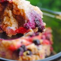 Запеченная овсянка с ягодами