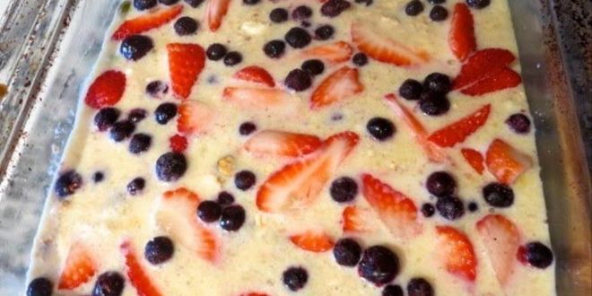 Рецепт запеченной овсянки с ягодами