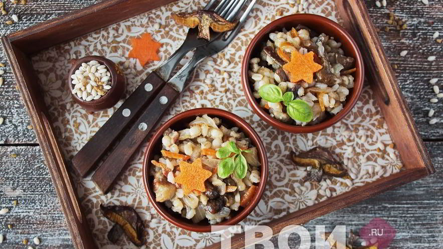 Рецепт перловки с грибами