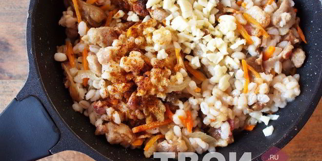 Рецепт перловки с грибами