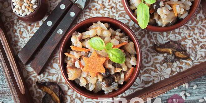Рецепт перловки с грибами
