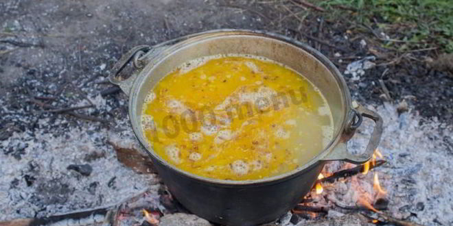 Рецепт полевой каши на костре