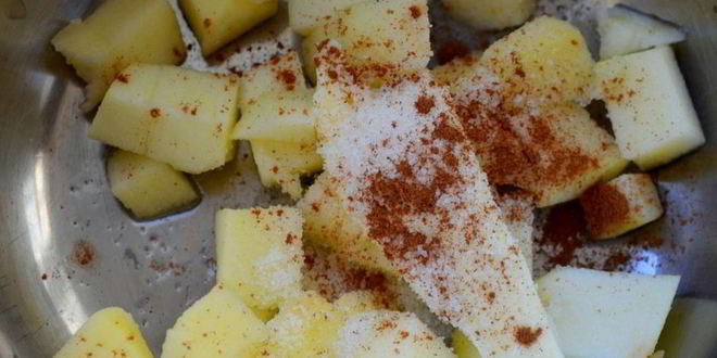 Рецепт пшеничной каши с томлеными яблоками