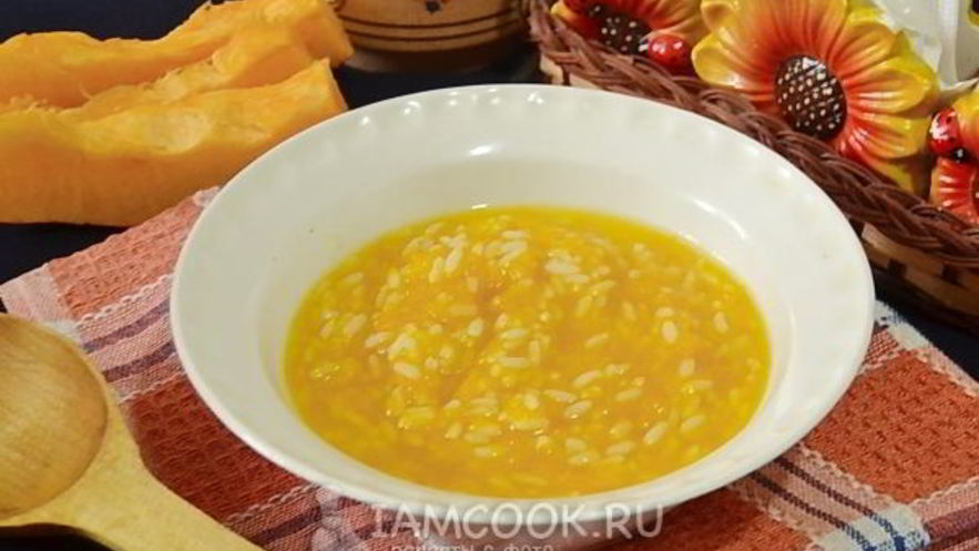 Рецепт рисовой каши с тыквой на воде