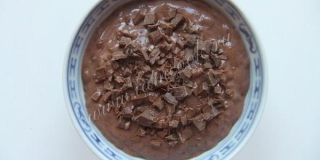 Рецепт шоколадной рисовой каши