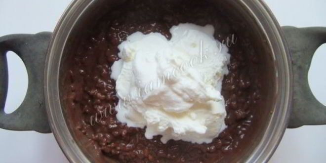 Рецепт шоколадной рисовой каши