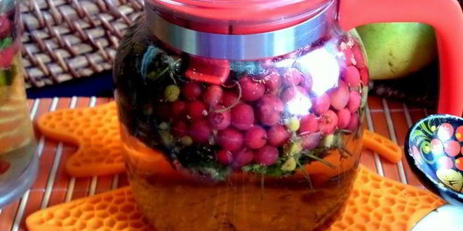 Рецепт бруснично-ромашкового чай с мятой