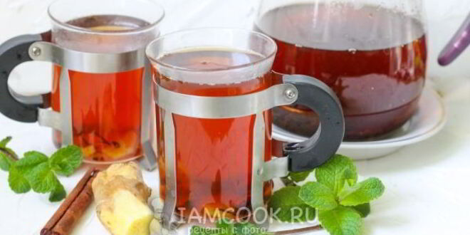 Рецепт чая с имбирем и корицей